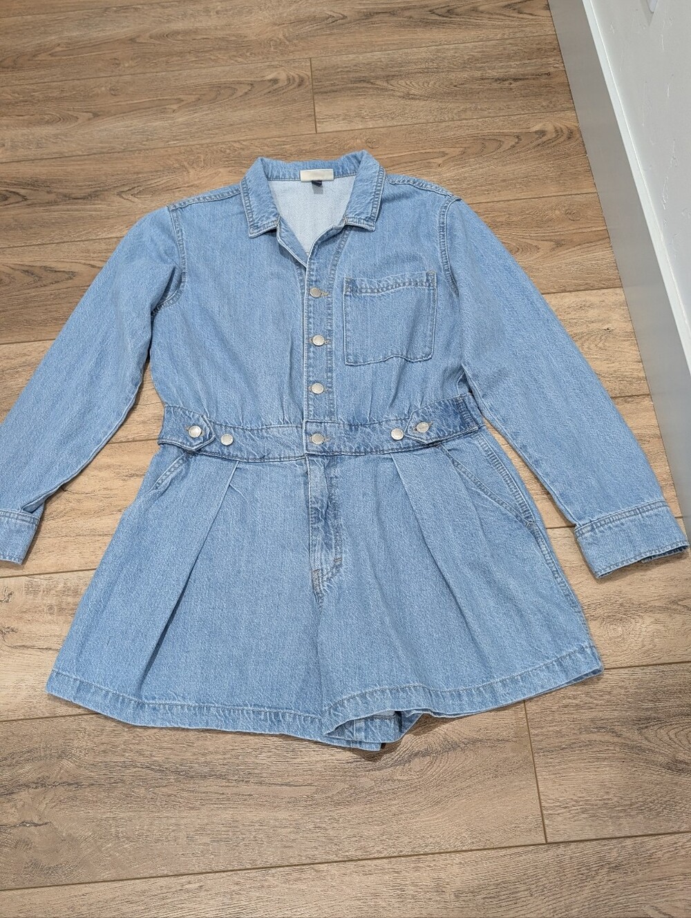Universal Thread Light Blue Denim Romper